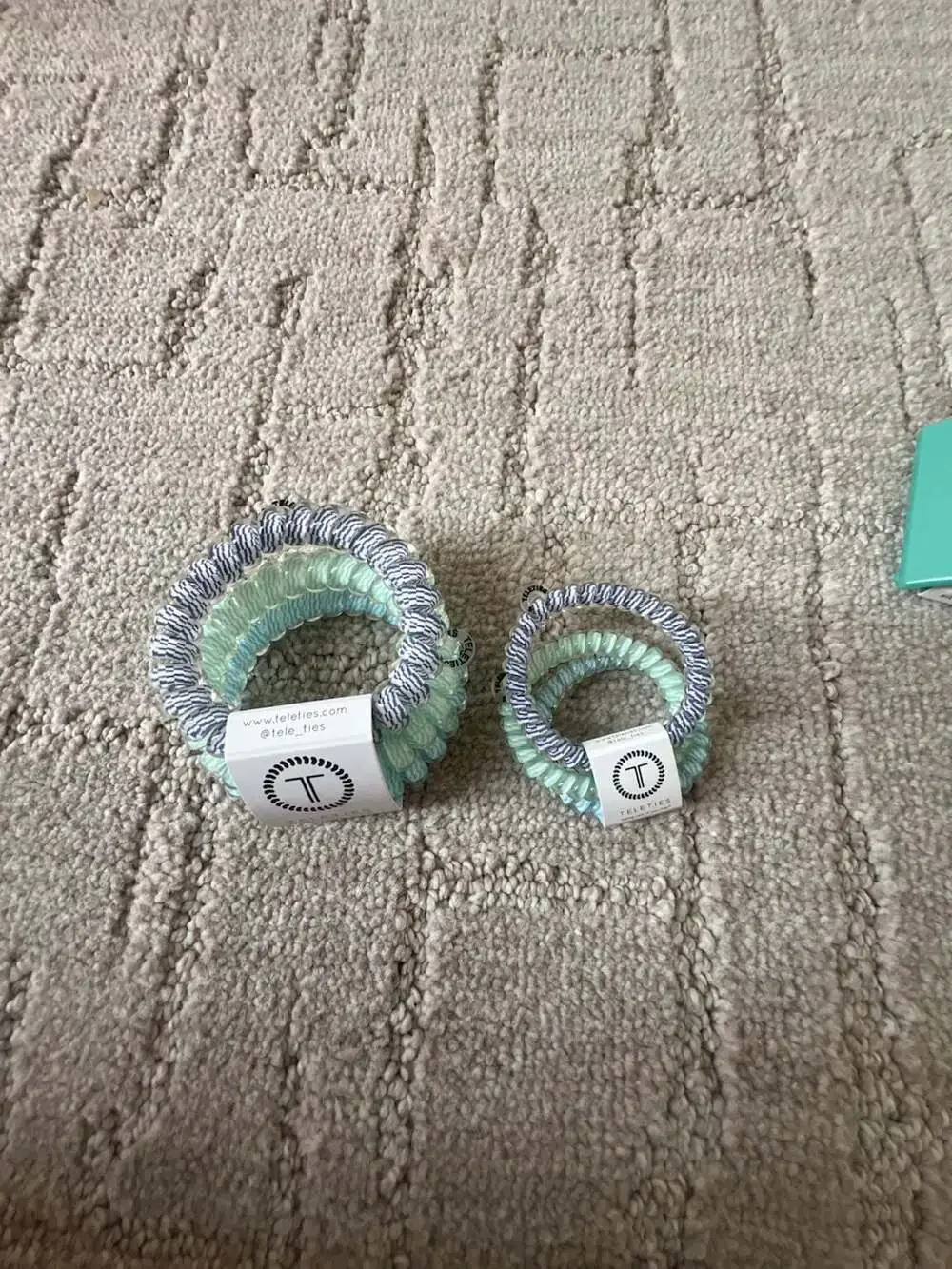 Teleties Hair Accessory Set including Flat Round Hair Clips and Spiral Hair Ties